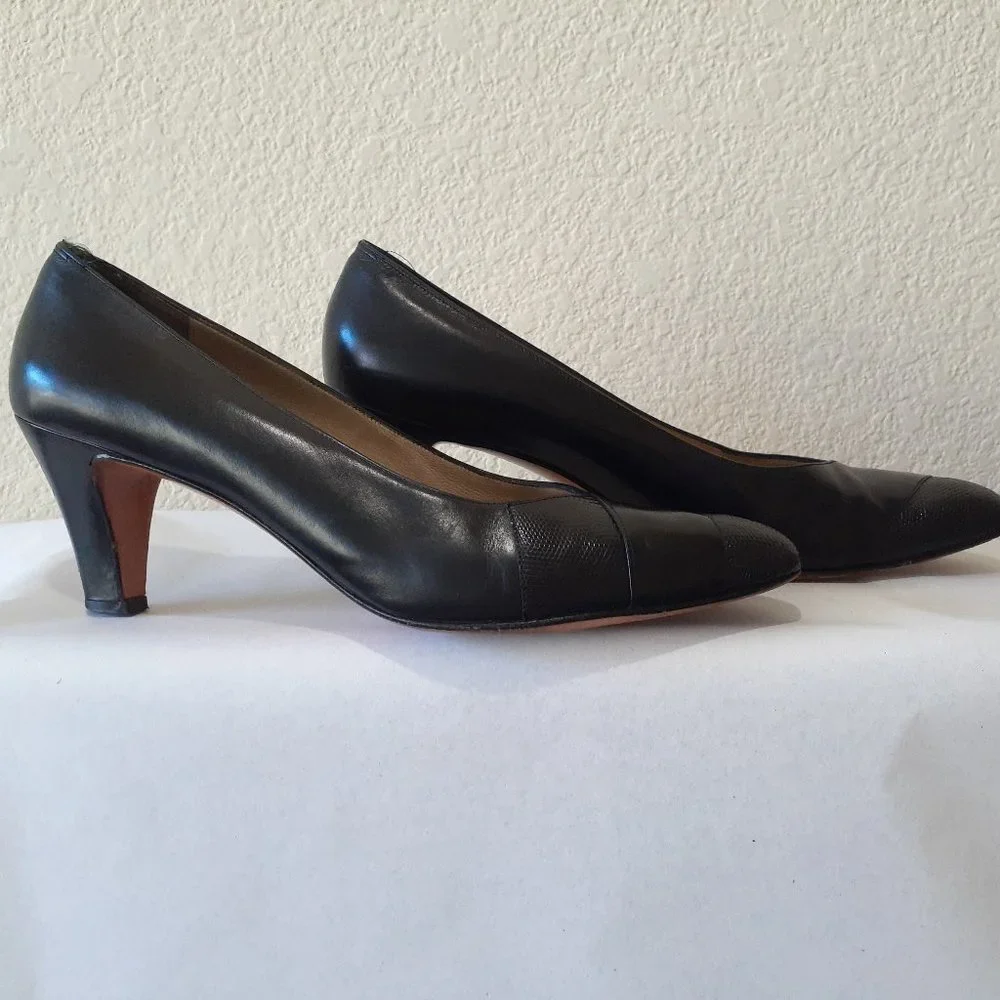 Salvatore Ferragamo black leather